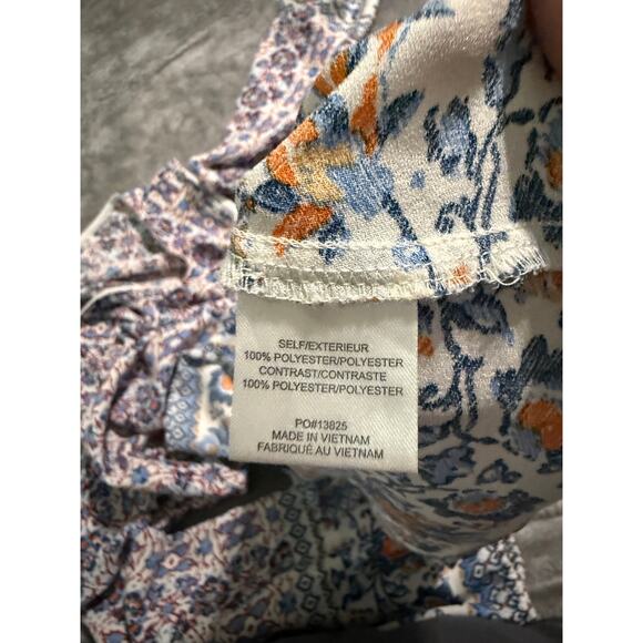 NWOT Bobeau Size XL Floral Patterned Women's‎ Cold Shoulder Top Lightweight - Picture 7 of 9